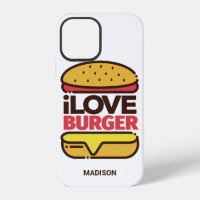 Custom name Burger Lover phone cases