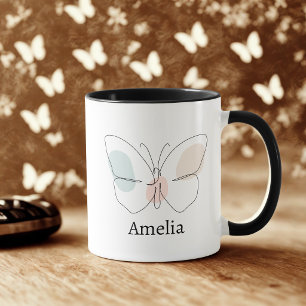 Custom Name Butterfly Mug