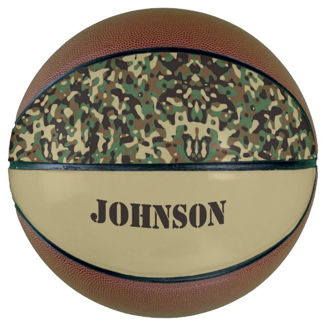 Custom name camouflage pattern basketball (Front)