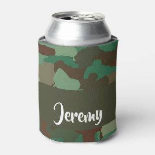 Custom name camouflage pattern can cooler