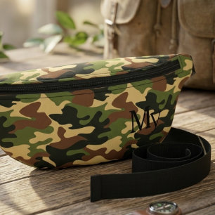 Custom Name Camouflage Waist Bag, Urban Bum Bags