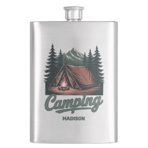 Custom Name Camping Hip Flask