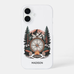 Custom Name Camping iPhone 16 Case