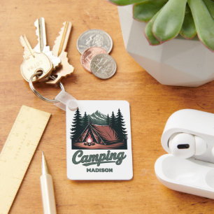 Custom Name Camping Key Ring