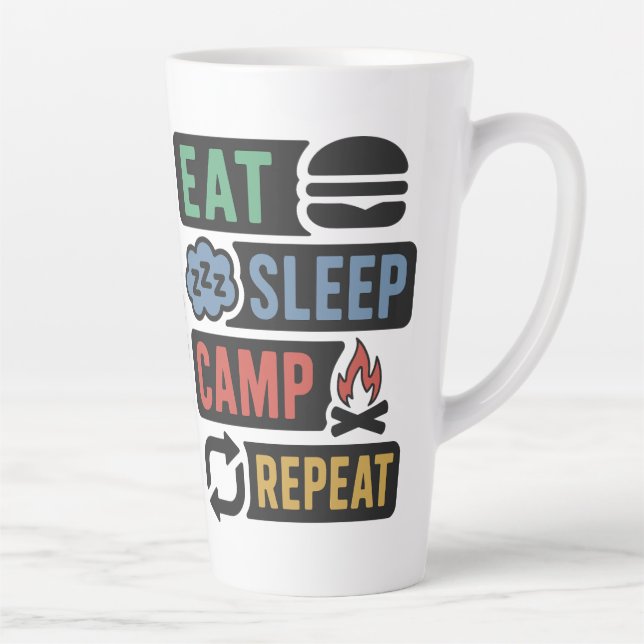 Custom Name Camping Latte Mug (Right)