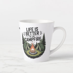 Custom Name Camping Latte Mug