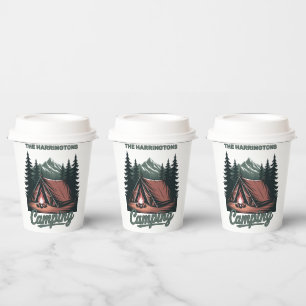 Custom Name Camping Paper Cups