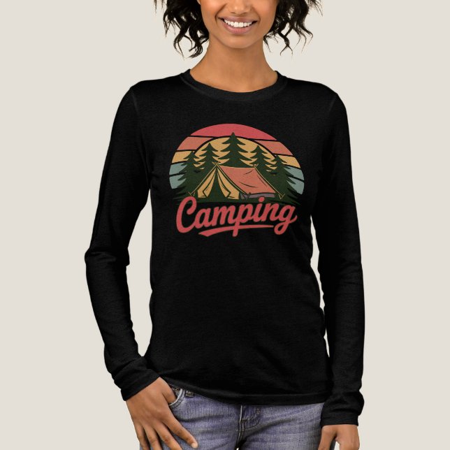 Custom Name Camping Tri-Blend Shirt (Front)