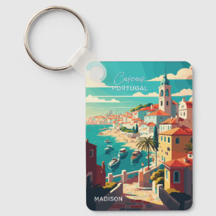 Custom Name Cascais Portugal Key Ring