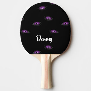 Custom name cat eyes ping pong paddle