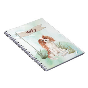 Custom Name Cavalier King Charles Spaniel Pet Dog Notebook