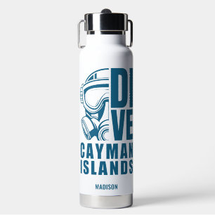 Custom Name Cayman Islands Diving Water Bottle