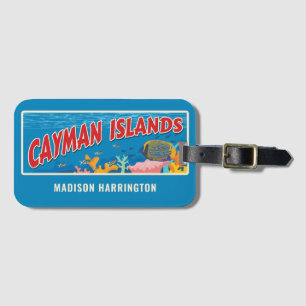 Custom Name Cayman Islands Luggage Tag