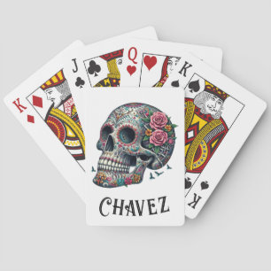 Custom Name Celebration of Life and Death Playing Cards
