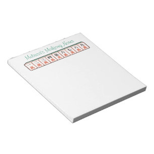 Custom Name Characters Tiles Elegant Mahjong Notepad
