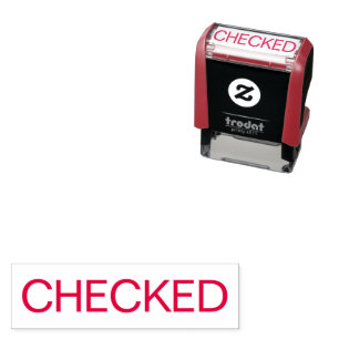 Custom Name Checked Mark Self Ink Stamp Tool