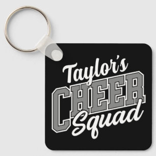 Custom NAME Cheerleader School Varsity Cheer Squad Key Ring