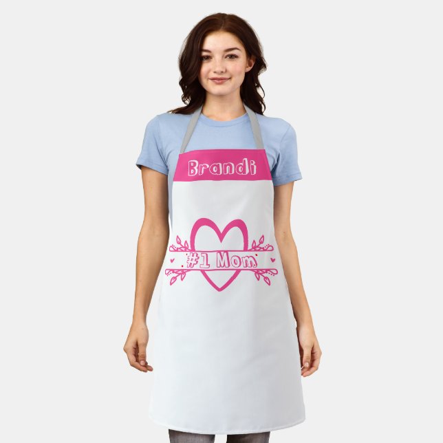 Custom Name Chef Apron | Mother's Day Gift (Worn)