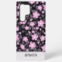 Custom Name Cherry Blossom pink floral pattern