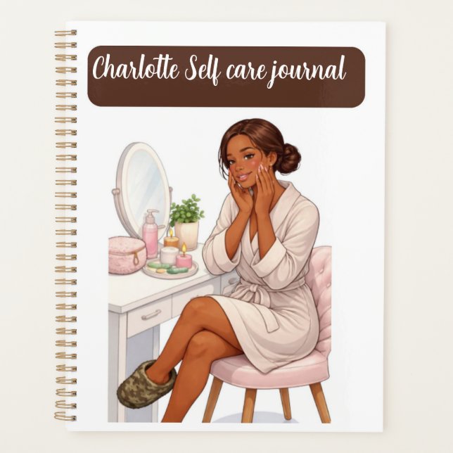Custom name chic Self care journal  Planner (Front)