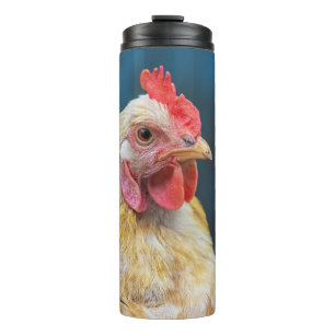 Custom Name Chicken Close-Up Thermal Tumbler