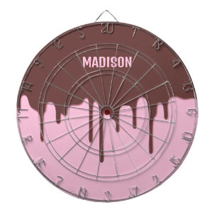 Custom Name Chocolate Drip Dartboard