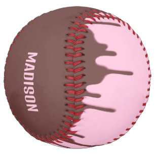 Custom Name Chocolate Drip Softball