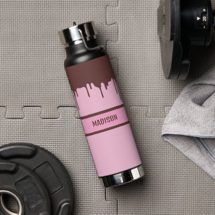 Custom Name Chocolate Drip Water Bottle