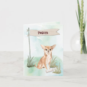 Custom Name Chocolate Lab Pet Dog Note Card