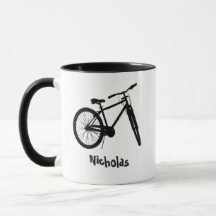 Custom Name Christmas Mountain Biking Quote Mug