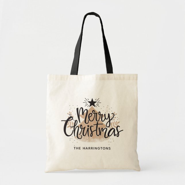 Custom name Christmas tote bags (Front)