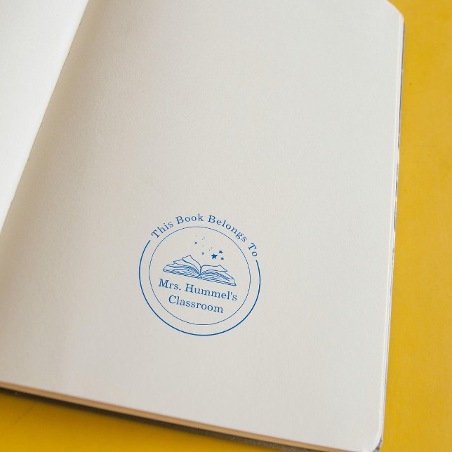 Custom Name Circle Book Belongs To Teacher  Self-inking Stamp (Custom Name Circle Book Belongs To Teacher Self-inking Stamp)