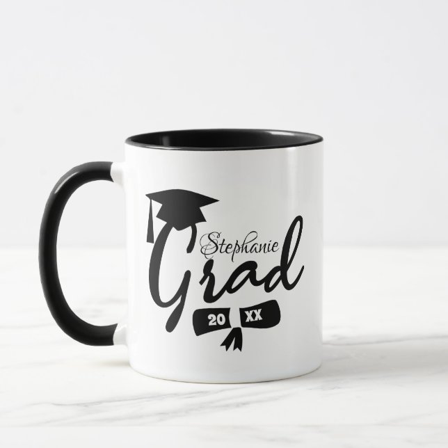 Custom Name, Class of [Year] Graduation Diploma Mug (Left)