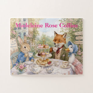 Custom Name Classic Rabbit Fox & Duck  Jigsaw Puzzle