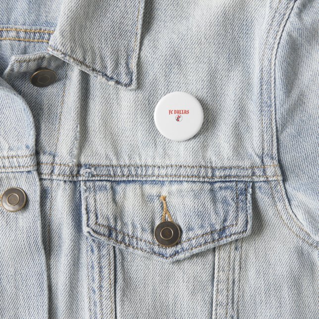 Custom Name Classic Red Black Branded Logo  3 Cm Round Badge (In Situ)