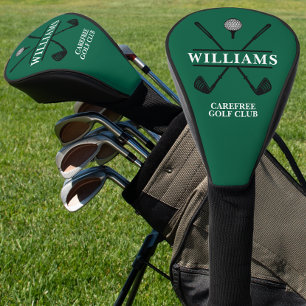 Custom Name Classic Style Green Golf Head Cover