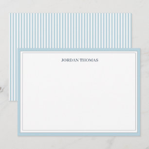Custom Name Coastal Nautical Stationary Thank You Card