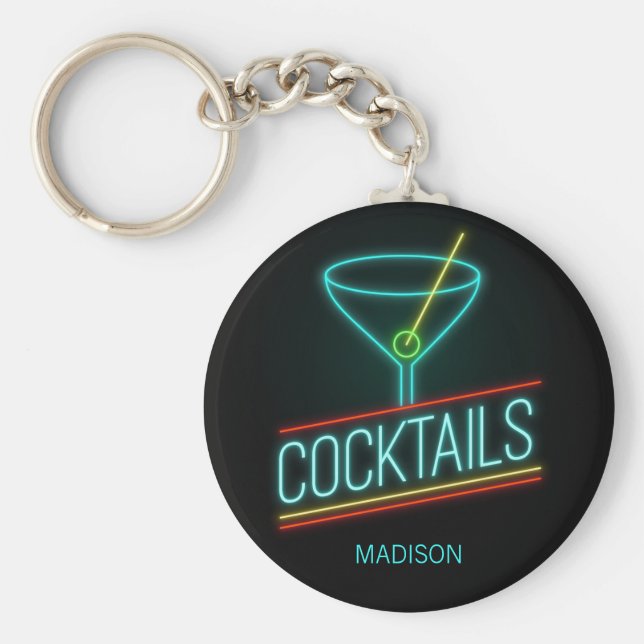 Custom name COCTAILS Key Ring (Front)