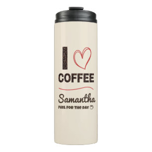 Custom Name Coffee Lover Gift Thermal Tumbler