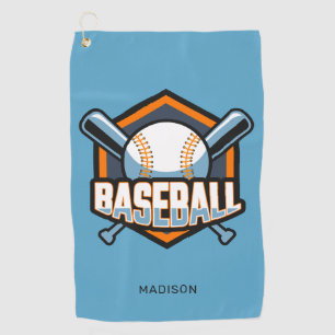 Custom Name & Color Baseball Golf Towel