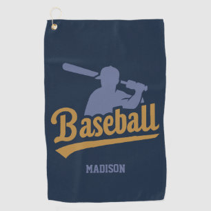 Custom Name & Color Baseball Player Golf Towel