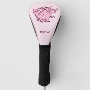 Custom Name & Color Flying Pig Golf Head Cover
