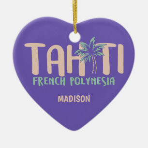 Custom Name & Color Tahiti Ceramic Tree Decoration