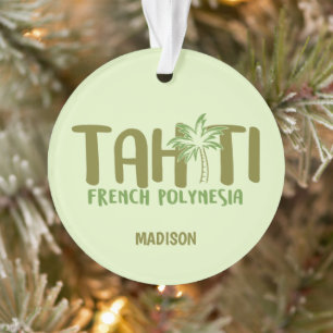 Custom Name & Color Tahiti Ornament