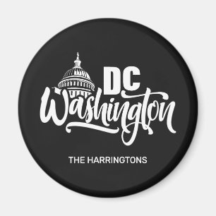 Custom Name & Color Washington DC Magnet