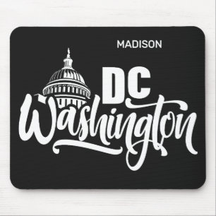 Custom Name & Color Washington DC Mouse Pad