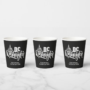Custom Name & Color Washington DC Paper Cups