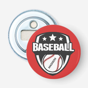 Custom Name & Colour Baseball Bottle Opener