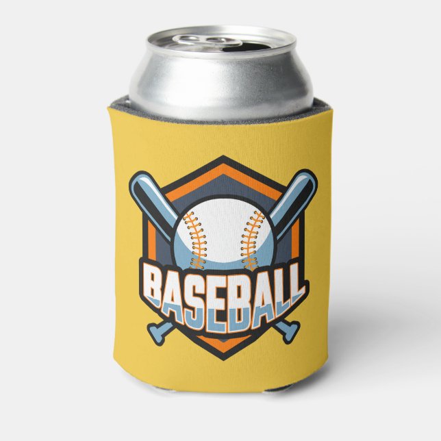 Custom Name & Colour Baseball Can Cooler (Can Back)