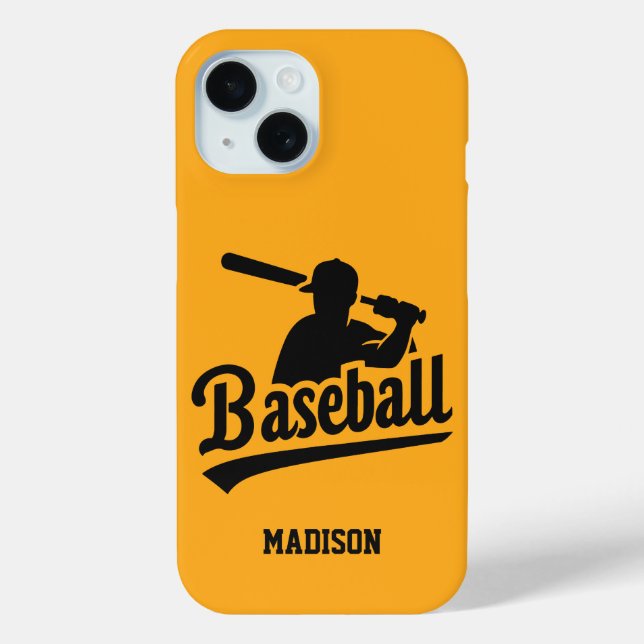 Custom Name & Colour Baseball Case-Mate iPhone Case (Back)